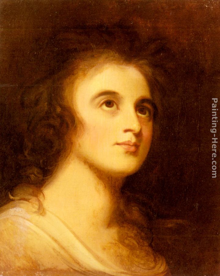 Portrait of Emma Hamilton painting - George Romney Portrait of Emma Hamilton art painting
